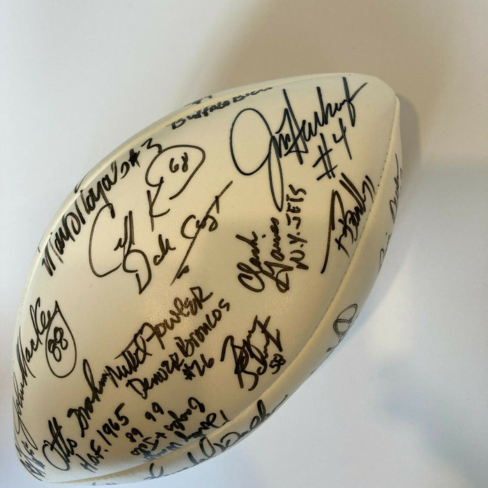 Hall Of Fame Greats Signed Wilson NFL Football Warren Sapp Tony Dorsett Graham