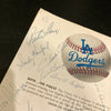 1965 Los Angeles Dodgers World Series Champs Team Signed Program Koufax Beckett