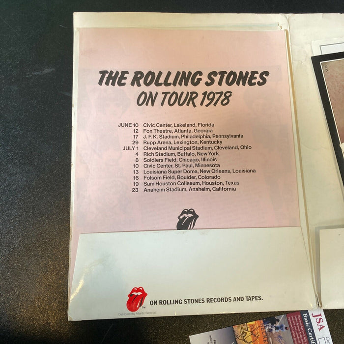 1978 Rolling Stones Tour Folder Signed By Sid Bernstein With Many Photos