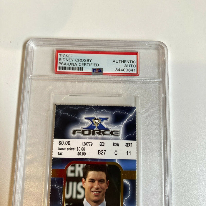 Sidney Crosby Rookie Signed 2006 Pittsburgh Penguins Ticket PSA DNA COA