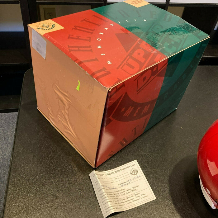 Joe Montana Signed Authentic Kansas City Chiefs Game Model Helmet UDA Upper Deck