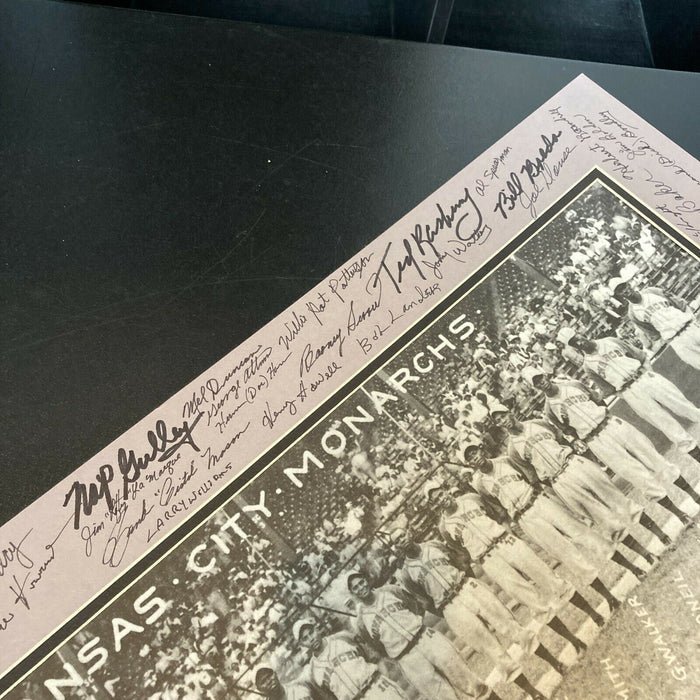 Kansas City Monarchs Negro League Large Photo 82 Signatures Ernie Banks JSA COA