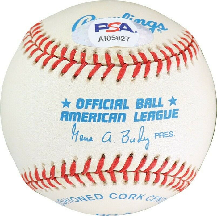 Beautiful Joe DImaggio #5 Signed Official American League Baseball PSA DNA COA