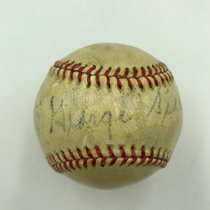 Rare George Sisler Single Signed Autographed Baseball With JSA COA