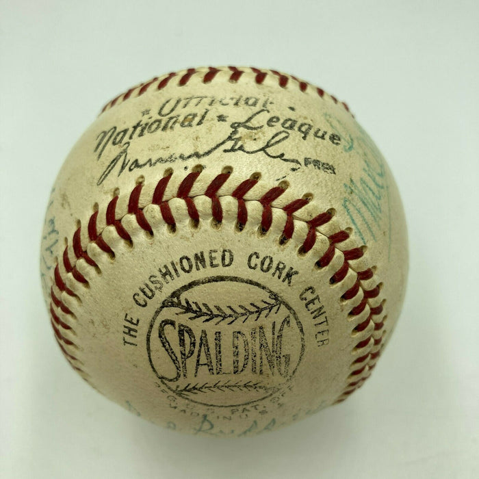 1969 HOF Induction Signed Baseball Pie Traynor Max Carey Sam Rice Grove JSA COA