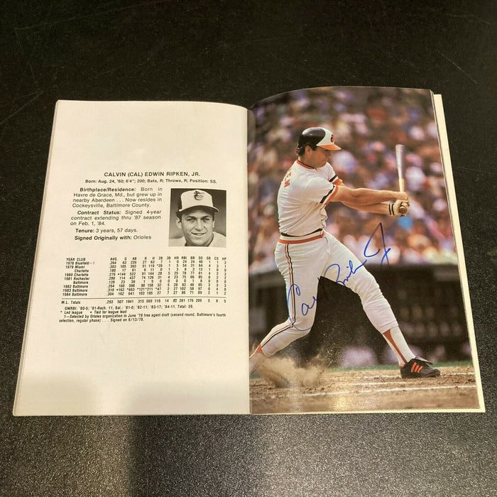 1985 Baltimore Orioles Team Signed Program With Cal Ripken Jr. JSA COA