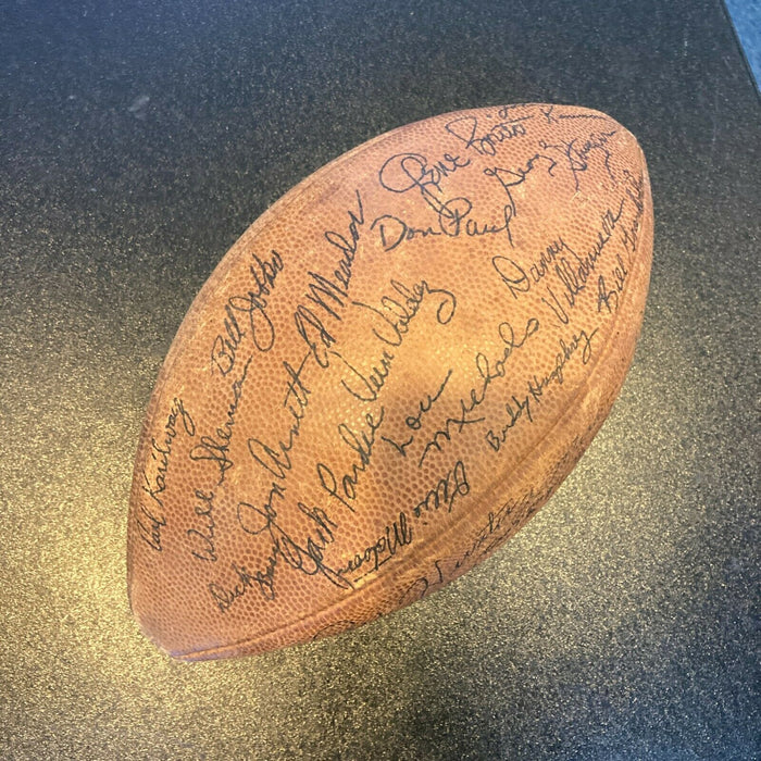 1960 Los Angeles Rams Team Signed Rare Wilson Bert Bell Game Used Football