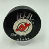 Martin Brodeur 500th Win 11/17/2007 Signed NJ Devils Hockey Puck Steiner COA