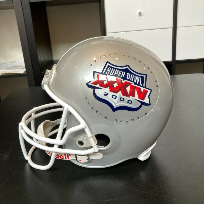 Kurt Warner Signed Full Size 2000 Super Bowl Helmet St. Louis Rams JSA COA