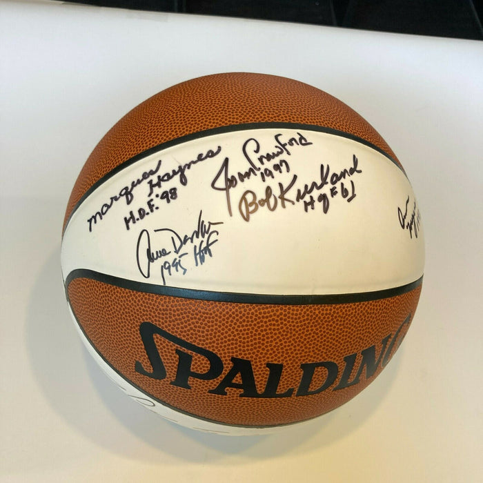 Hall Of Fame Induction Multi Signed Basketball Jim Boeheim JSA COA