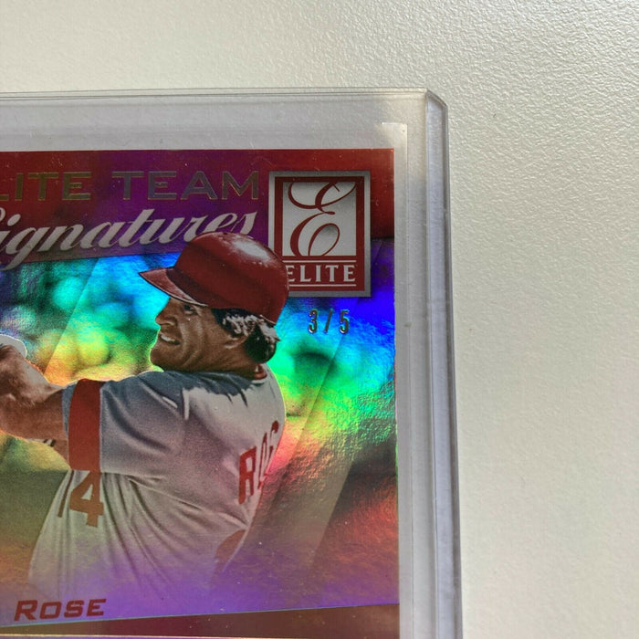 2015 Panini Pete Rose #3/5 Signed Autographed Baseball Card Auto