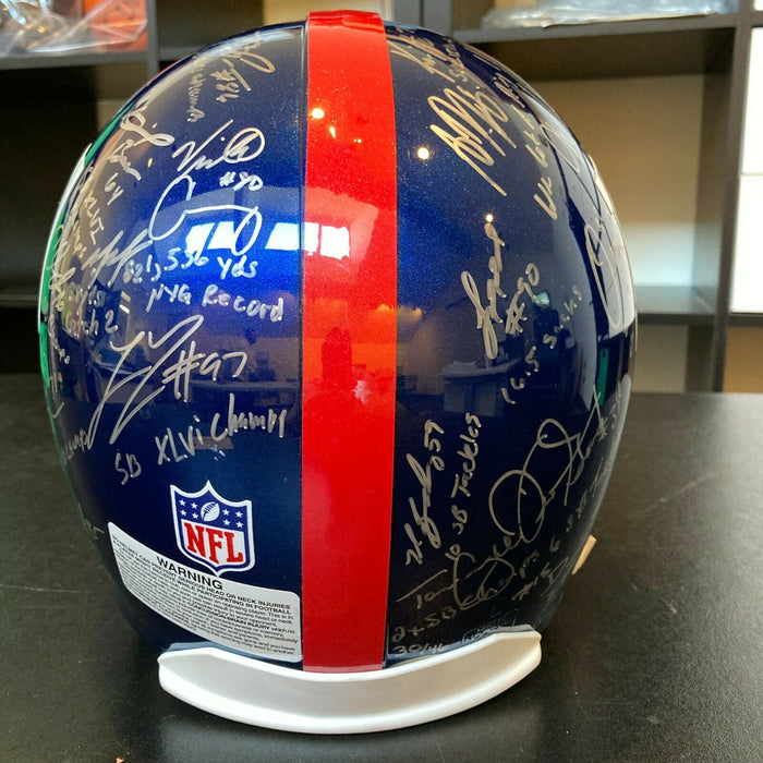 Stunning 2011 New York Giants Super Bowl Champs Team Signed Helmet Steiner COA