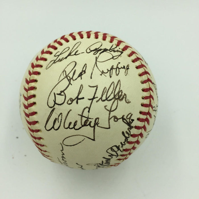 Stunning 1977 Hall Of Fame Induction Day Multi Signed Baseball 24 Sigs JSA COA