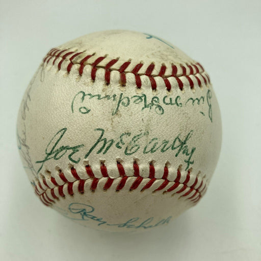 Joe Mccarthy Heinie Manush Elmer Flick Frank Frisch Signed Baseball PSA DNA COA