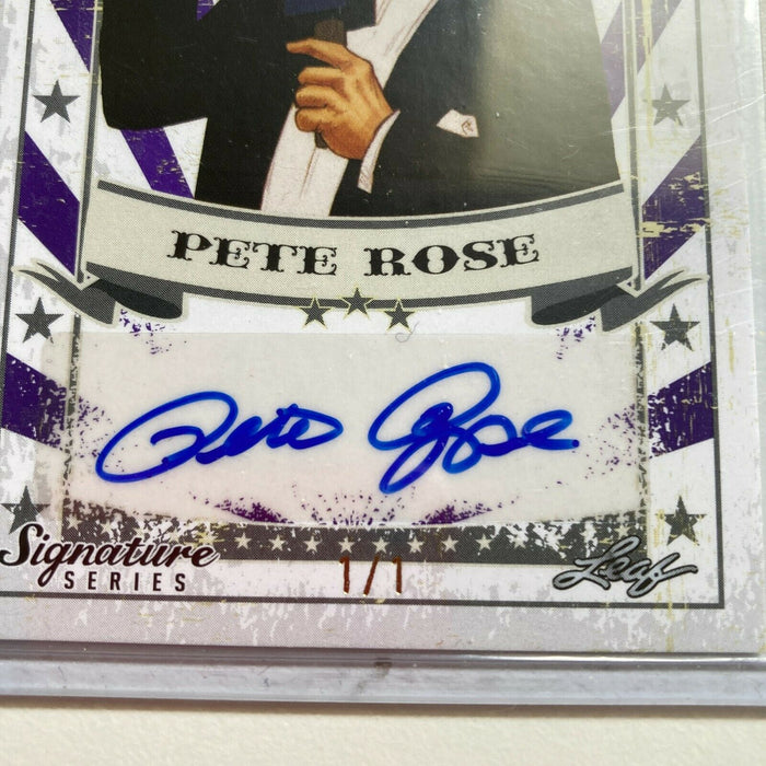 2016 Leaf Hall Of Fame Pete Rose 1/1 Auto One Of One Signed Baseball Card