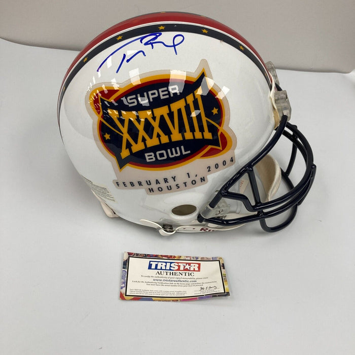 Tom Brady Signed Super Bowl XXXVIII Full Size Authentic Helmet Tristar COA