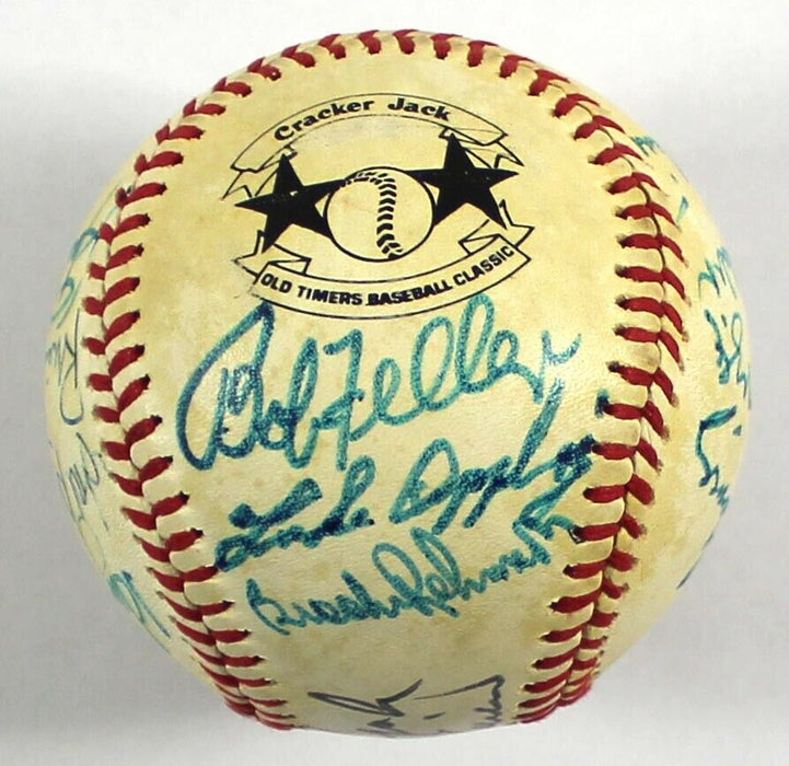 Joe Dimaggio Hank Aaron Stan Musial Hall Of Fame Multi Signed Baseball JSA COA