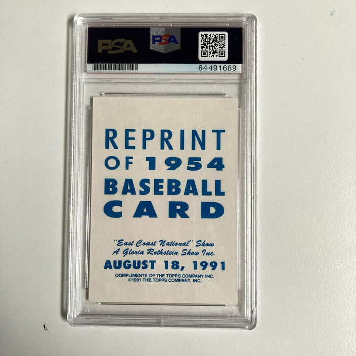 1954 Topps Hank Aaron Signed Rookie RP Baseball Card PSA DNA COA