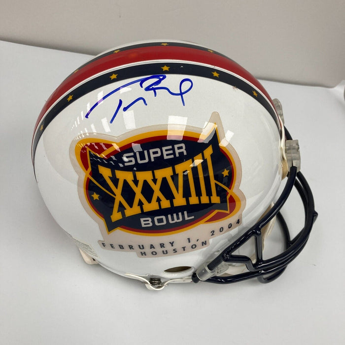 Tom Brady Signed Super Bowl XXXVIII Full Size Authentic Helmet Tristar COA