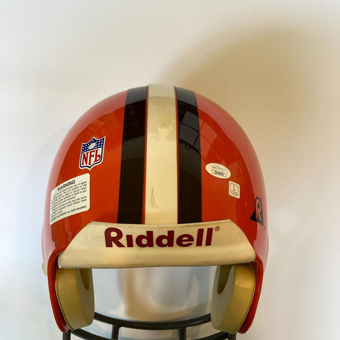 Jim Brown Signed Cleveland Browns Full Size Riddell Authentic Helmet JSA COA