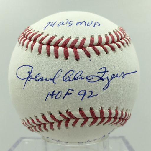 Ronald Rollie Glen Fingers Signed & Heavily Inscribed Stat MLB Baseball PSA COA