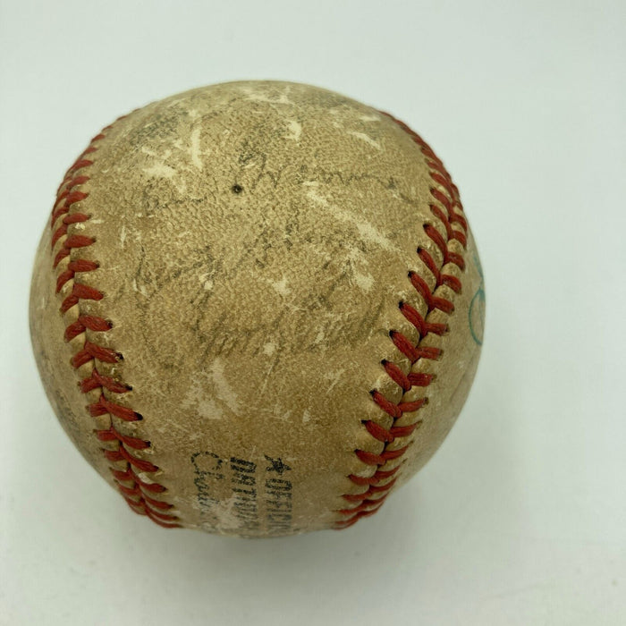 1973 Cincinnati Reds Team Signed Game Used National League Baseball JSA COA