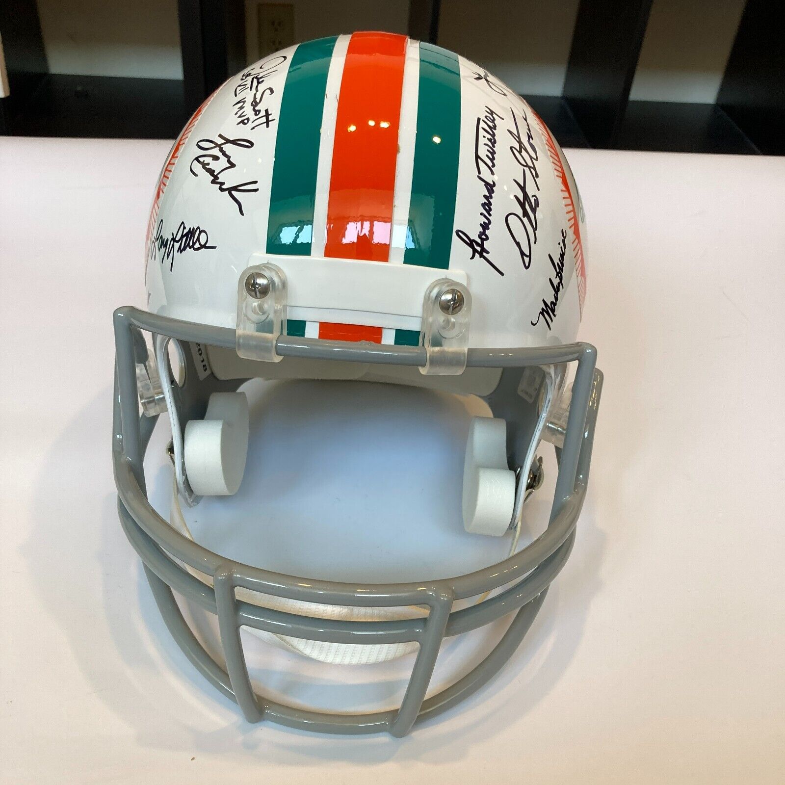 1972 Miami Dolphins Super Bowl Champs Team Signed Full Size Helmet Beckett  COA