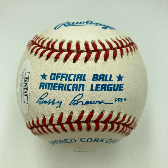 Nice Nolan Ryan Signed Official American League Baseball With JSA COA