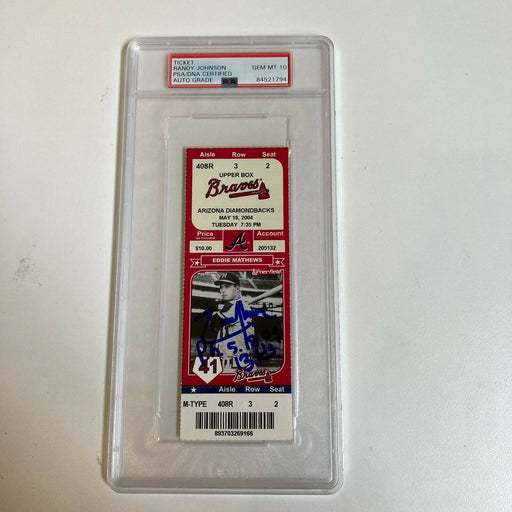 Randy Johnson Signed Inscribed Perfect Game Ticket May 18, 2004 PSA DNA COA