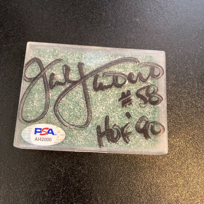Jack Lambert #58 HOF 1990 Signed Three Rivers Stadium Original Game Turf PSA DNA
