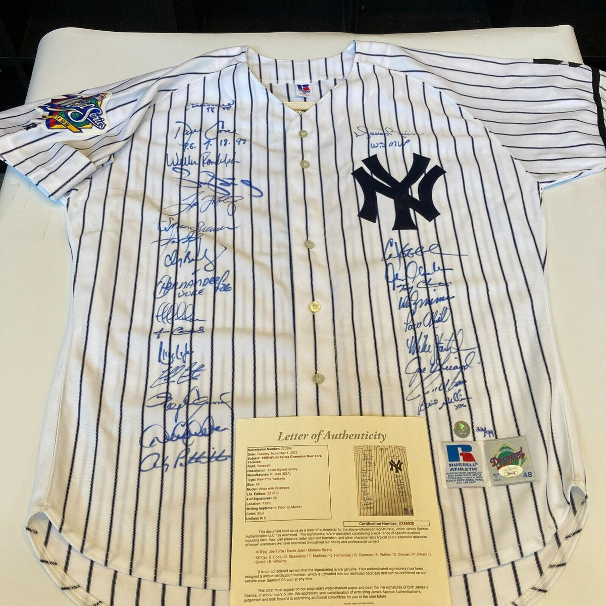 1976 Catfish Hunter NY Yankees Game Used Road Jersey