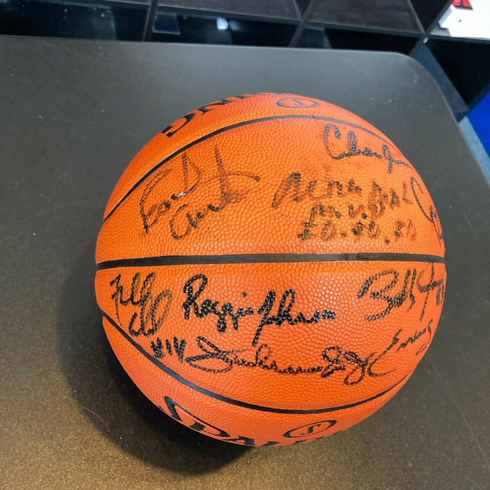 1982-83 Philadelphia 76ers NBA Champs Team Signed Spalding Basketball PSA DNA