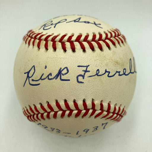 Rick Ferrell Signed Heavily Inscribed American League Baseball JSA COA