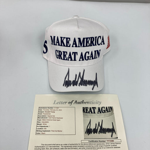 President Donald Trump Signed Make America Great Again Hat With JSA COA