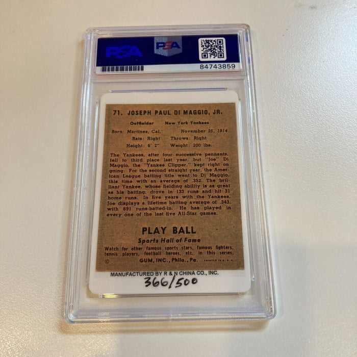 1941 Play Ball Joe Dimaggio RC Signed Porcelain Baseball Card PSA DNA Auto