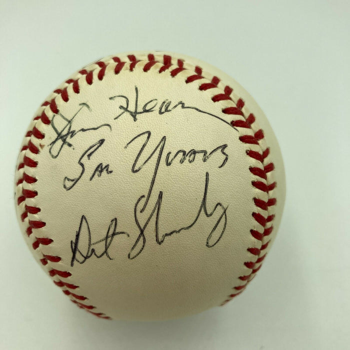 Jim Brown Hall Of Famers & Legends Signed Baseball With JSA COA NFL