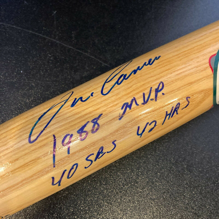 Jose Canseco 1988 MVP 40 Stolen Bases 42 HRS Signed Oakland A's  Bat JSA COA