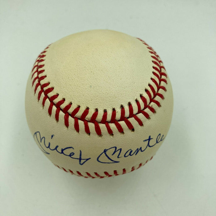 Beautiful Mickey Mantle Single Signed Autographed Baseball JSA Graded MINT 9