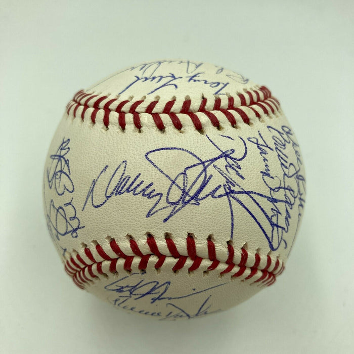Beautiful 1986 New York Mets Team Signed World Series Baseball PSA DNA COA