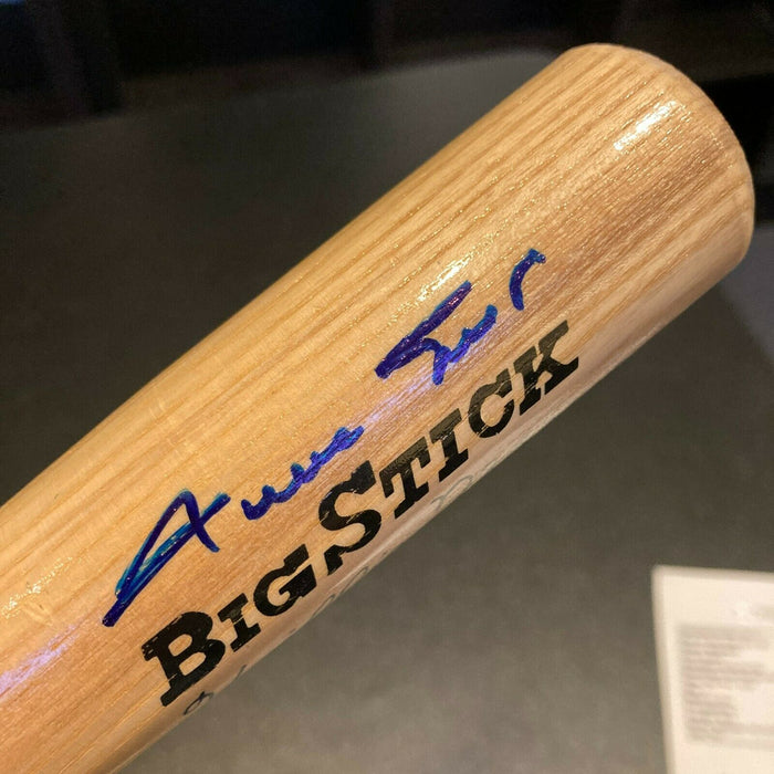 Willie Mays Signed Autographed Adirondack Game Model Mini Baseball Bat JSA COA