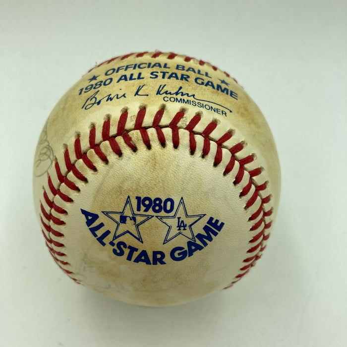 1980 All Star Team Team Signed Baseball Rickey Henderson Carlton Fisk