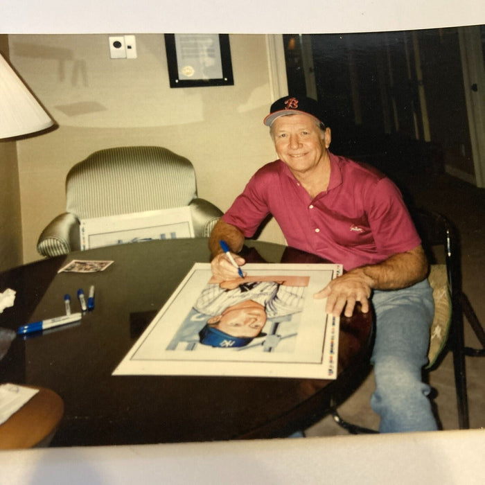 Mickey Mantle Signed 1951 Bowman 16x20 Gerry Dvorak Photo Litho JSA COA