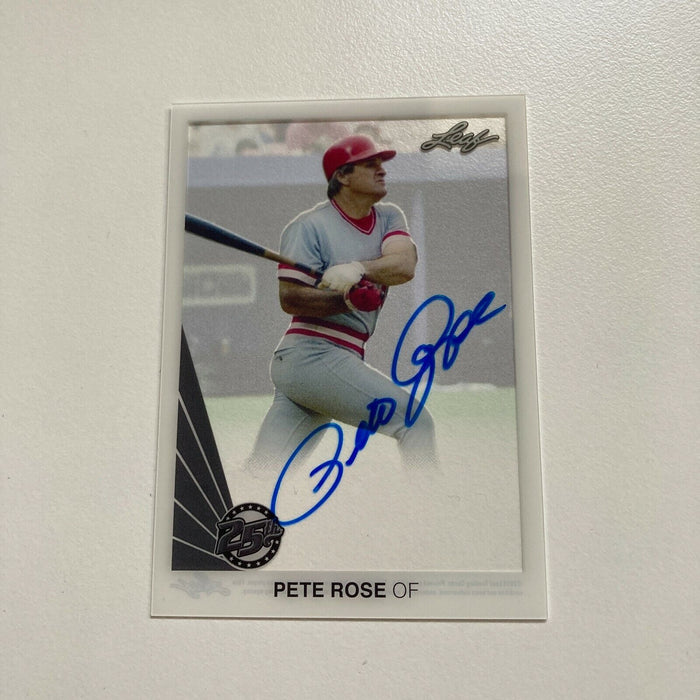 2015 Leaf Pete Rose Auto Signed Autographed Baseball Card