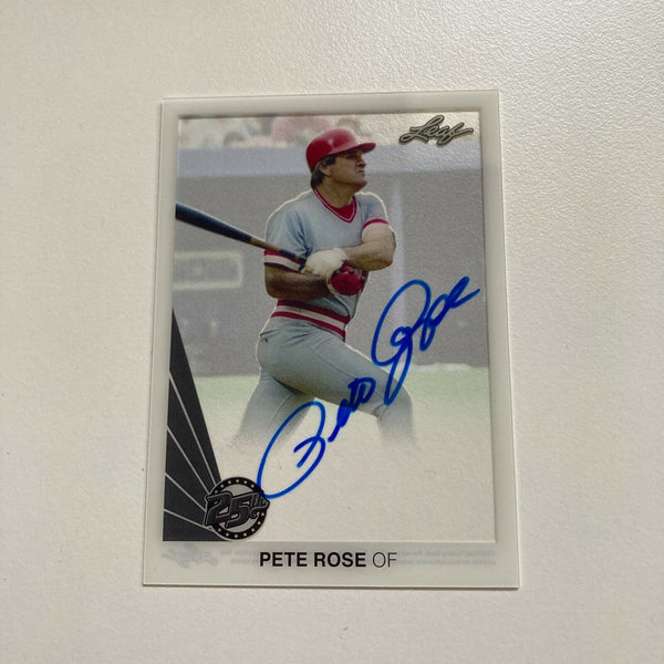 2015 Leaf Pete Rose Auto Signed Autographed Baseball Card