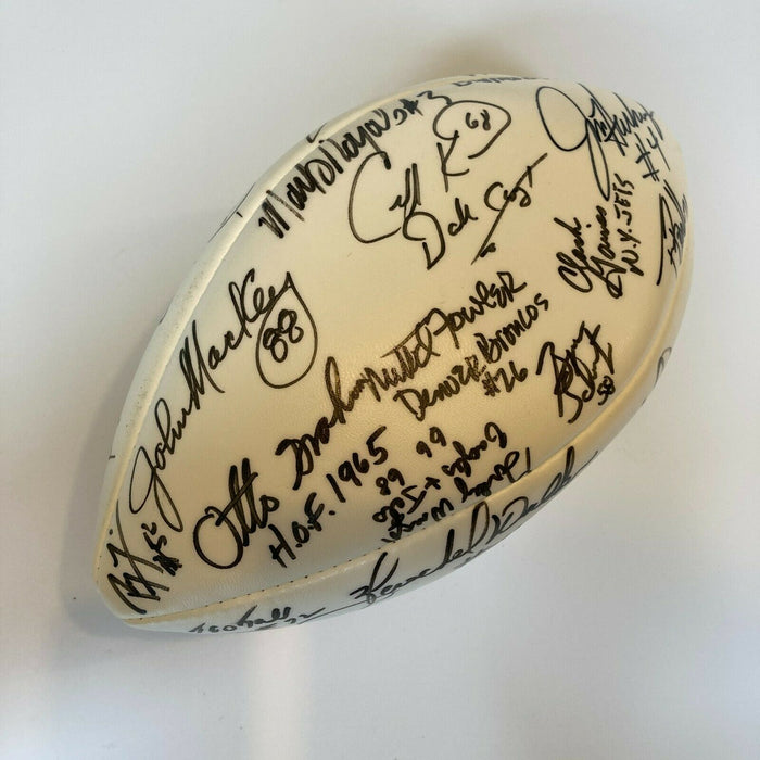 Hall Of Fame Greats Signed Wilson NFL Football Warren Sapp Tony Dorsett Graham