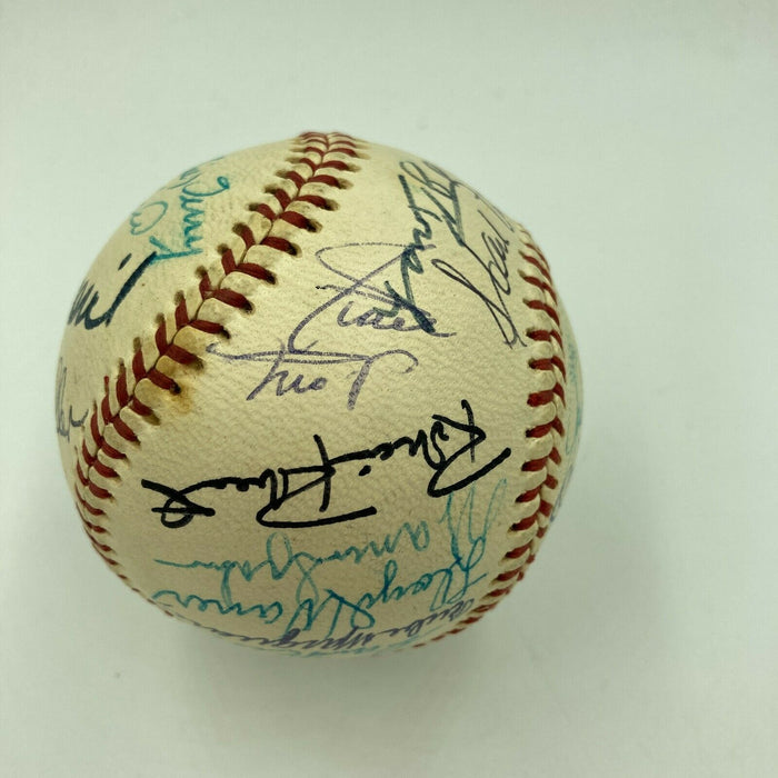 Mickey Mantle Joe Dimaggio Willie Mays Hank Aaron HOF Signed Baseball PSA DNA