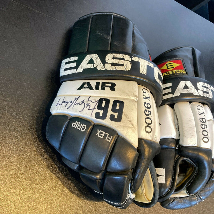 Wayne Gretzky Dual Signed Game Used Easton Hockey Gloves JSA & Grey Flannel COA