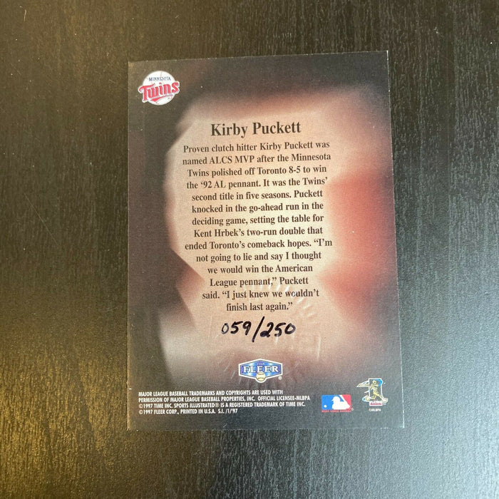 1997 Fleer Kirby Puckett Sports Illustrated Kirby Puckett Auto Baseball Card