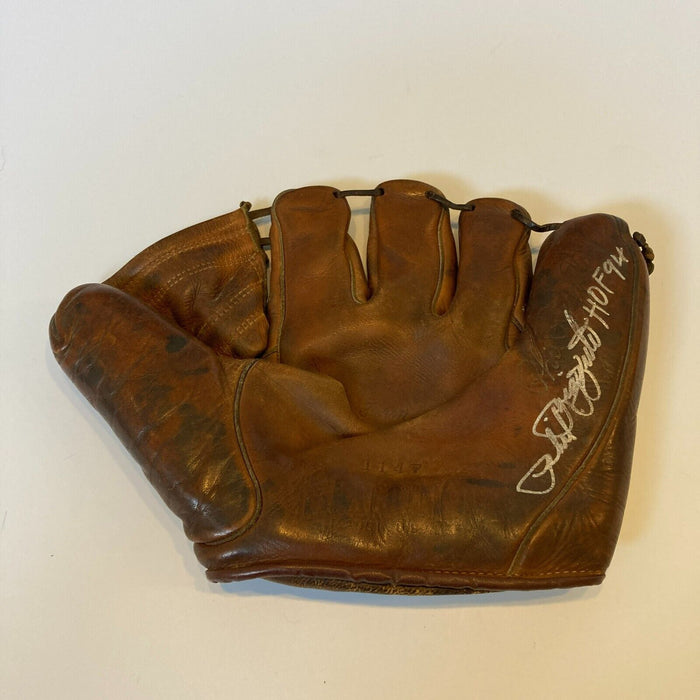 Phil Rizzuto HOF 1994 Signed Spalding 1950's Baseball Glove JSA COA
