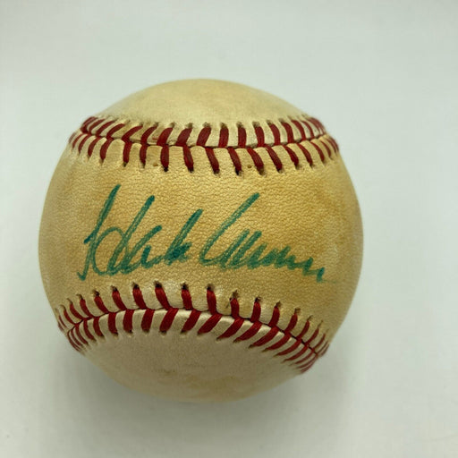 Hank Aaron Signed Vintage Official National League Feeney Baseball PSA DNA COA